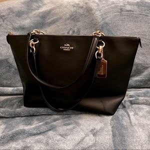 Coach Black Leather Tote